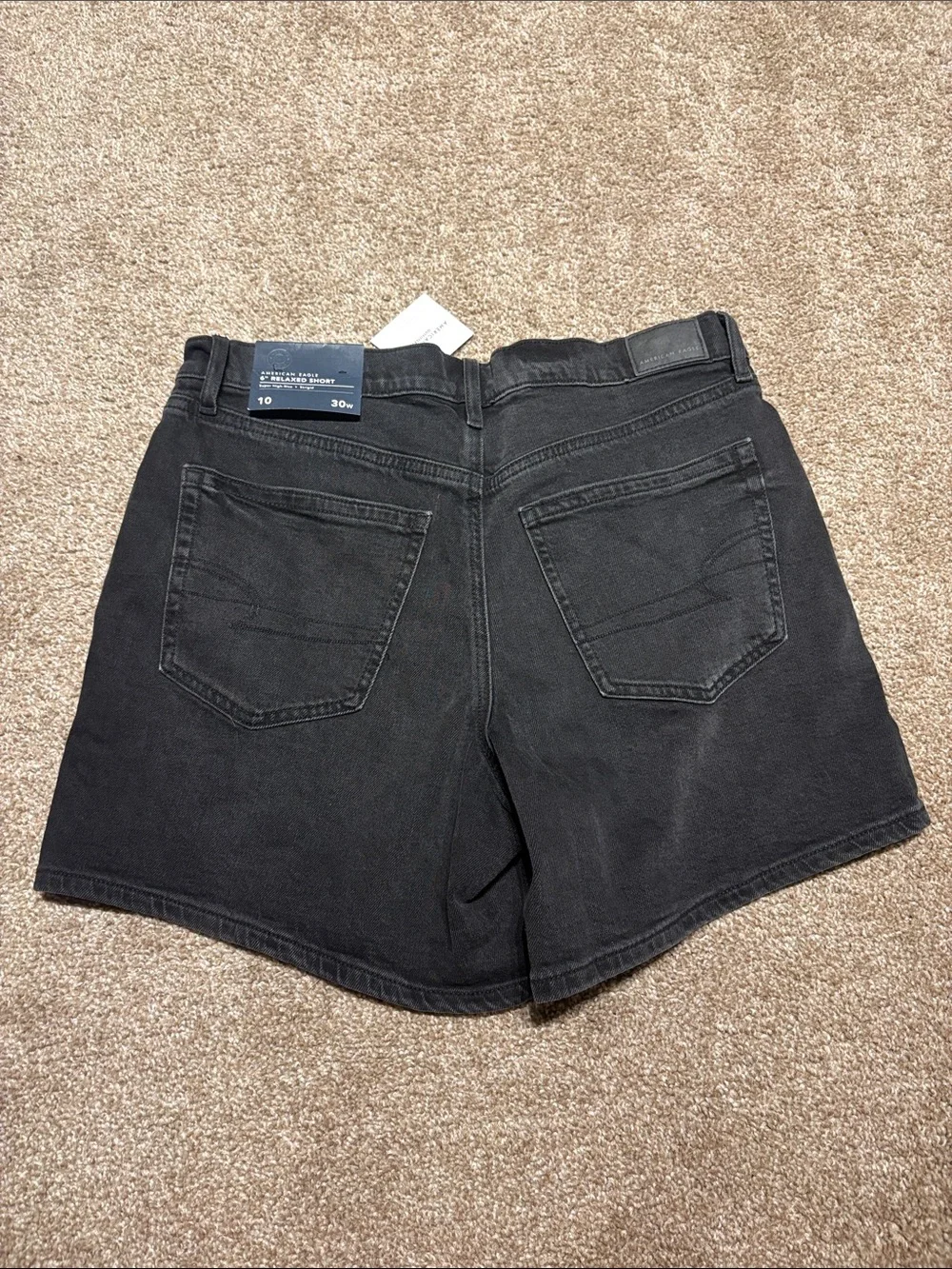 AE Black Denim Shorts